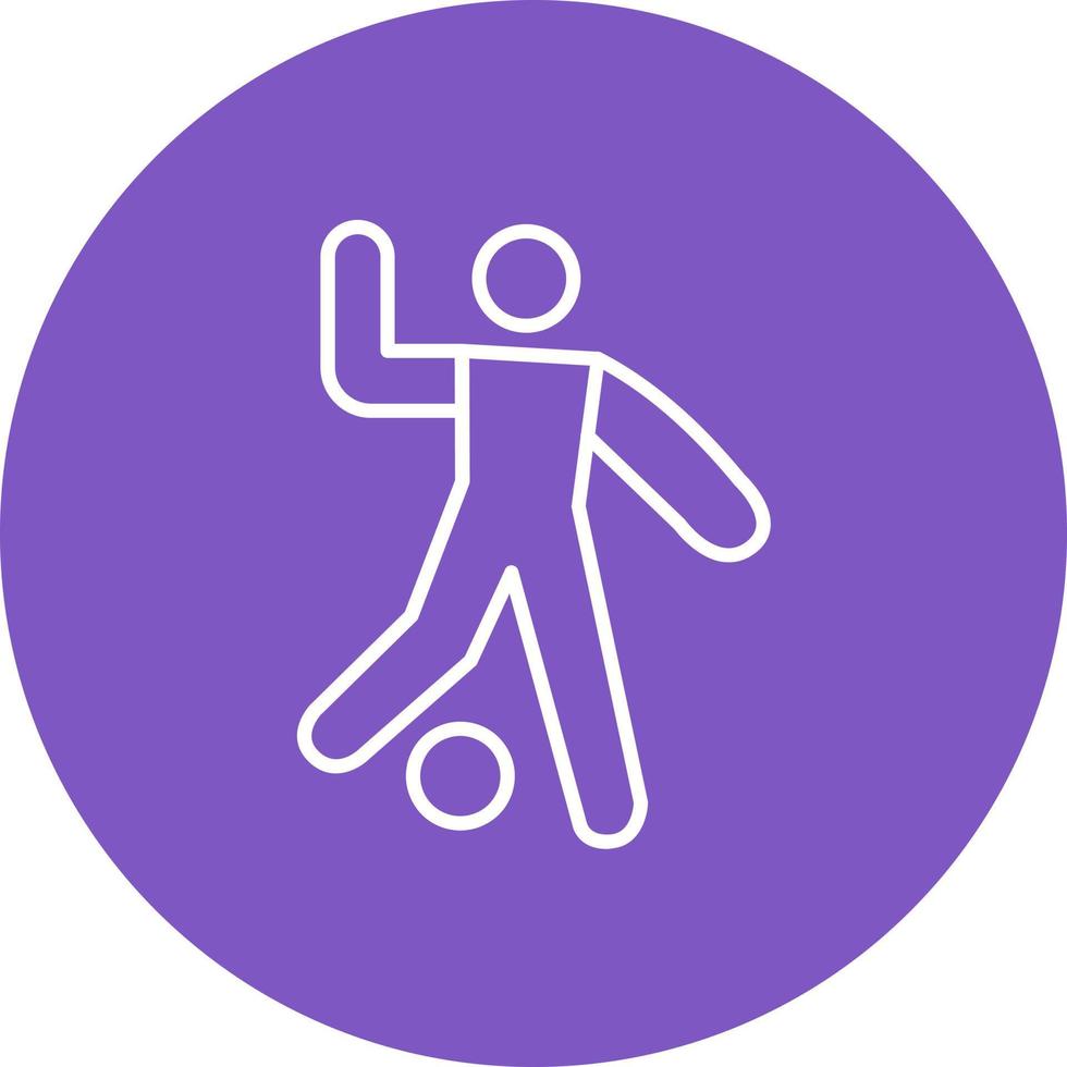 Player Line Circle Background Icon vector