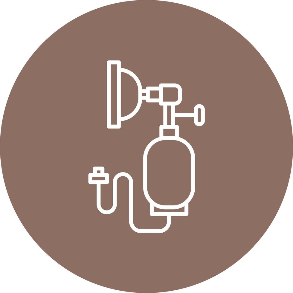 Anesthesia Line Circle Background Icon vector