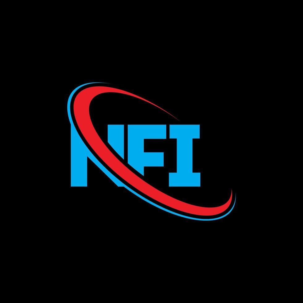 logotipo de la nfi. carta nfi. diseño de logotipo de letra nfi
