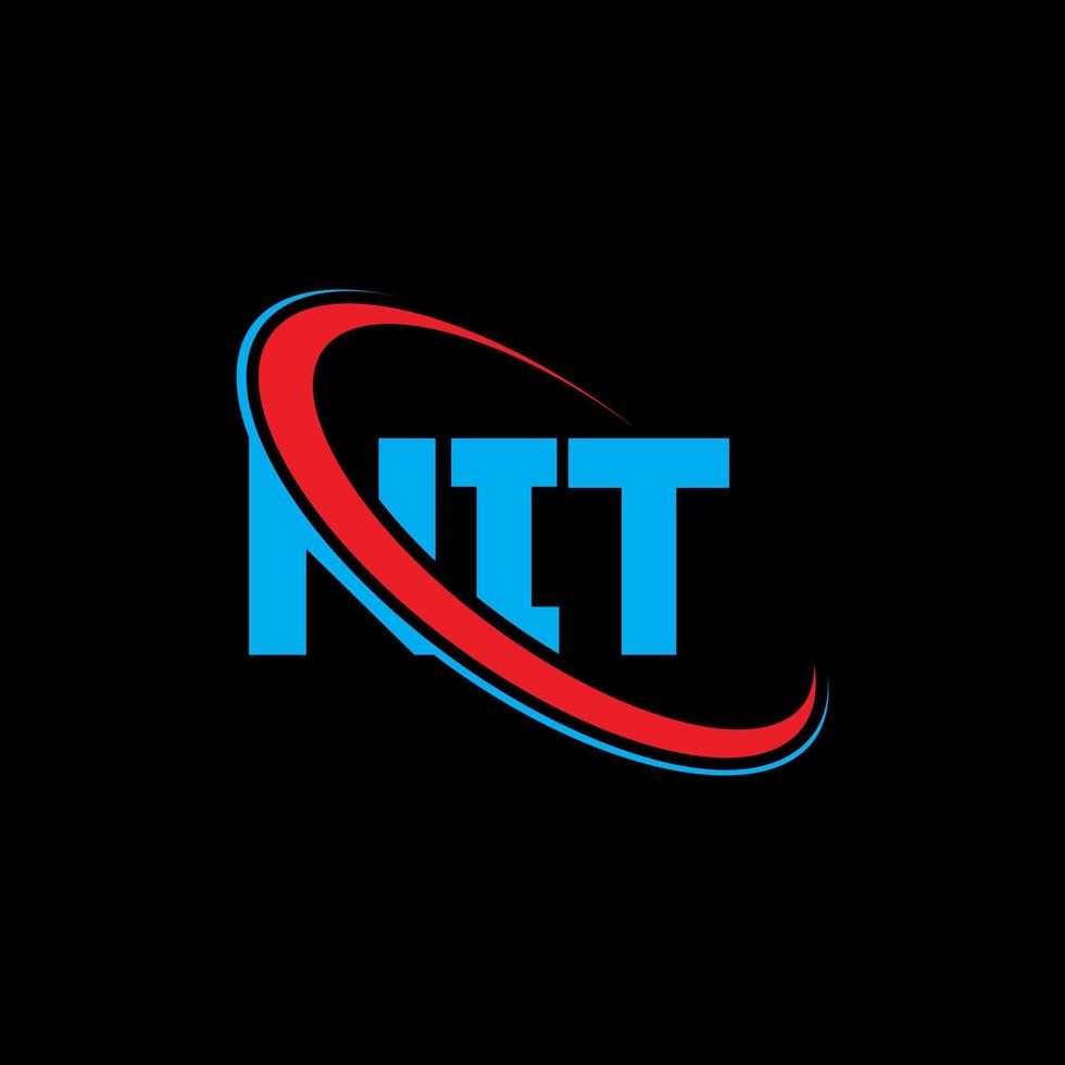 logotipo de liendre carta de nit. diseño de logotipo de letra nit. logotipo de nit de iniciales vinculado con círculo y logotipo de monograma en mayúsculas. tipografía nit para tecnología, negocios y marca inmobiliaria. vector