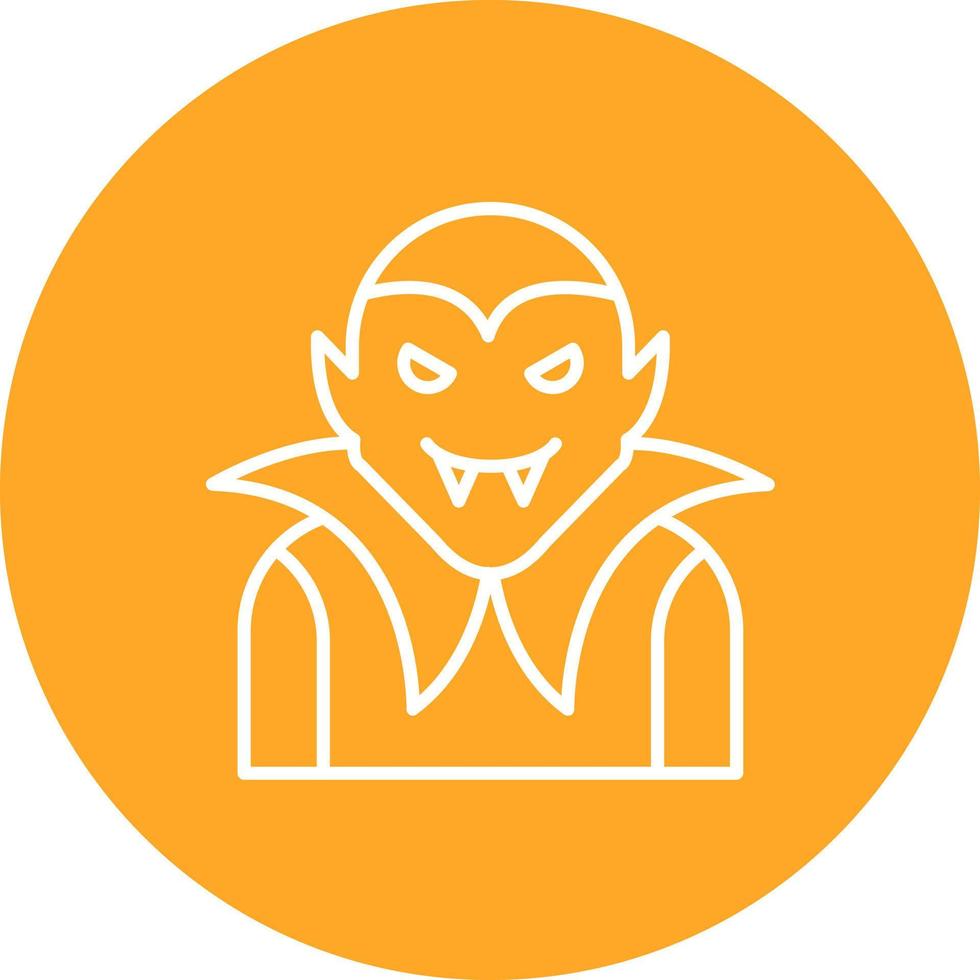 Dracula Line Circle Background Icon vector