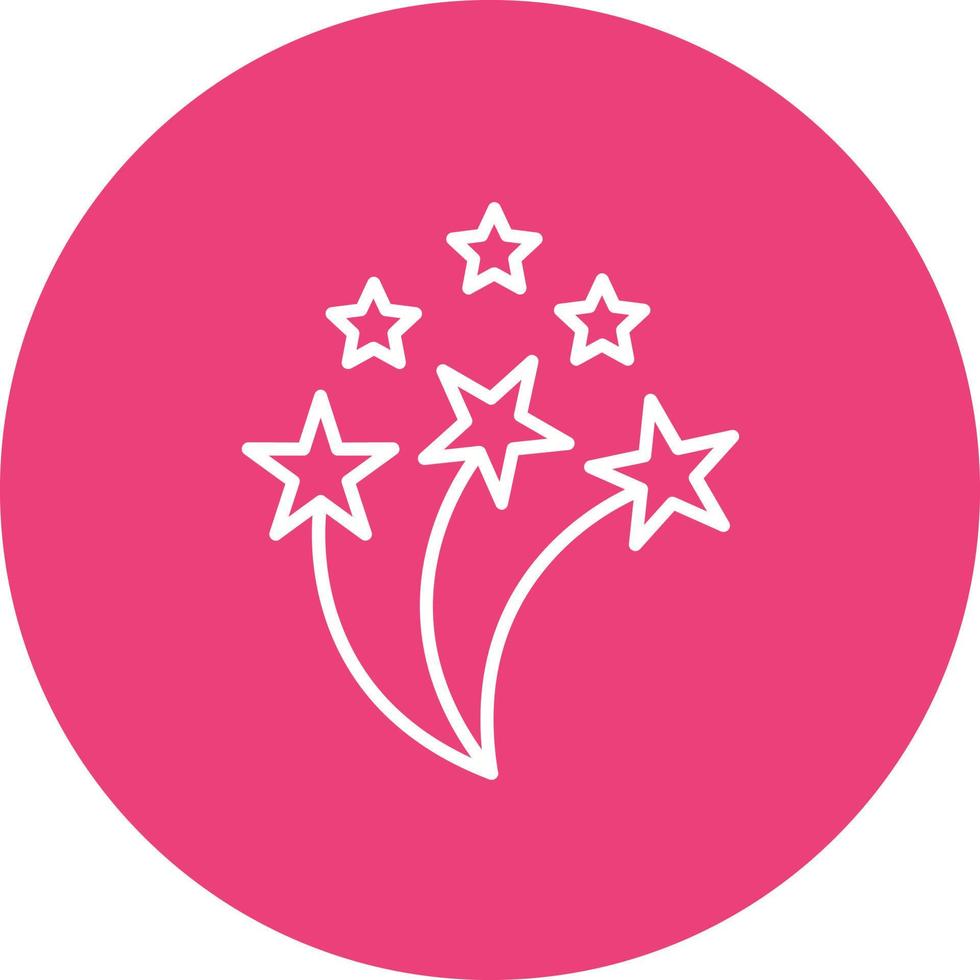 Fireworks Line Circle Background Icon vector