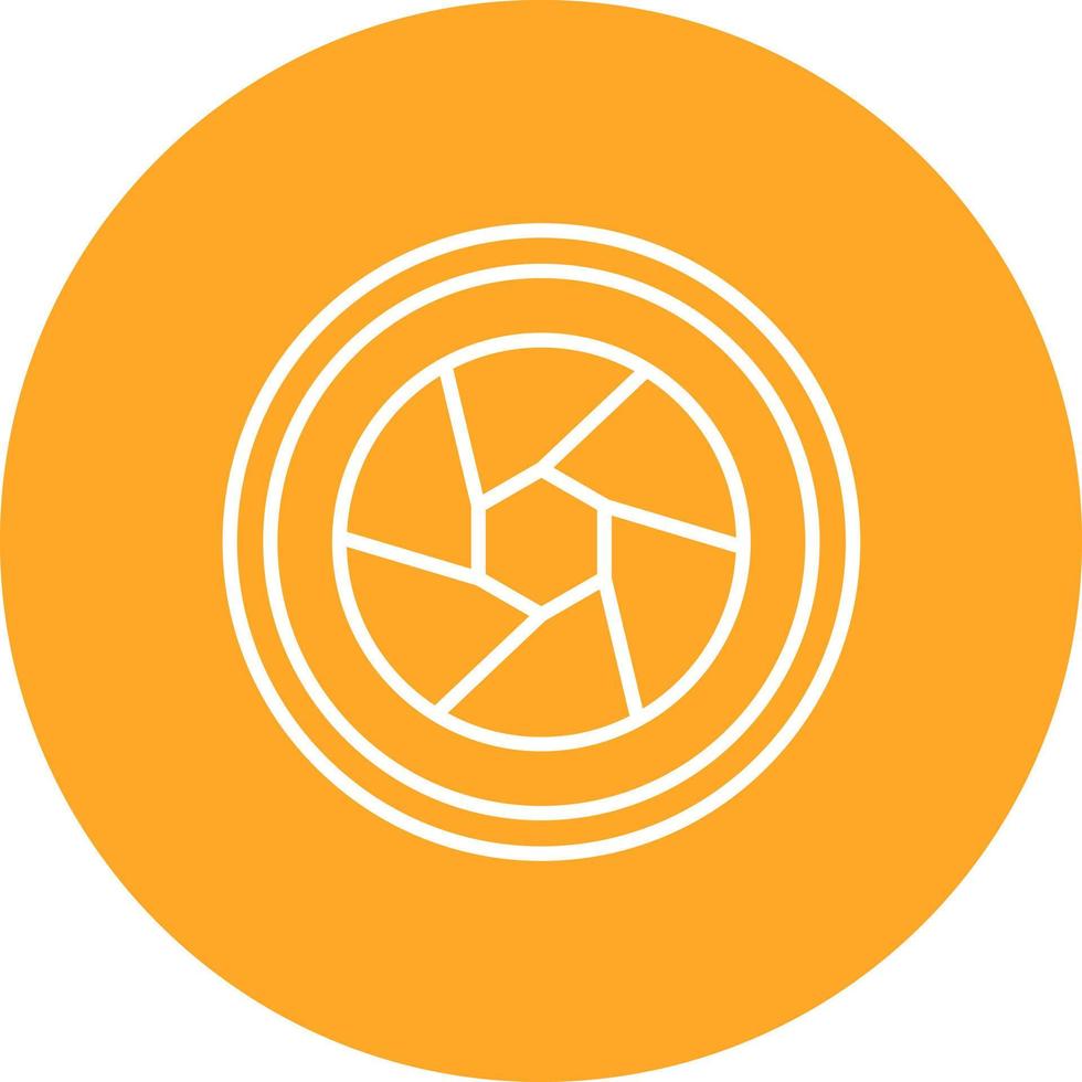 Diaphragm Line Circle Background Icon vector
