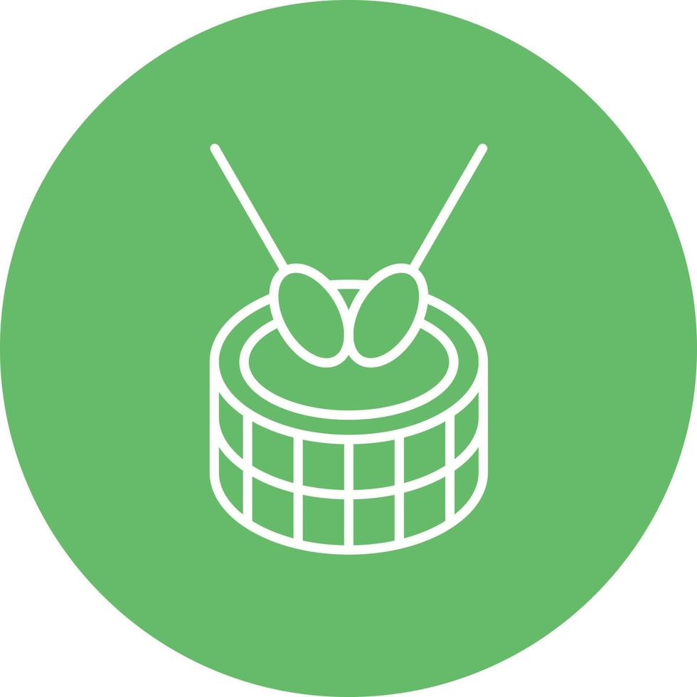 Drum Line Circle Background Icon vector