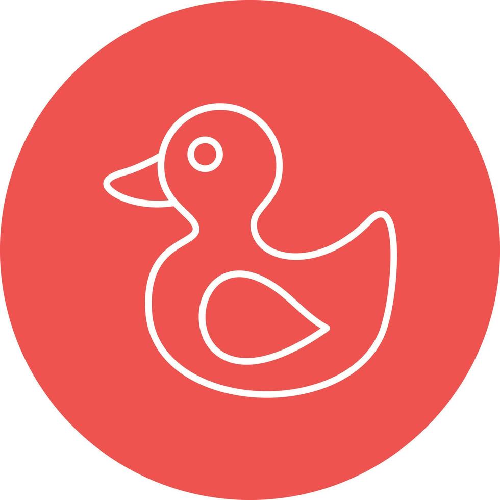 Rubber Duck Line Circle Background Icon vector