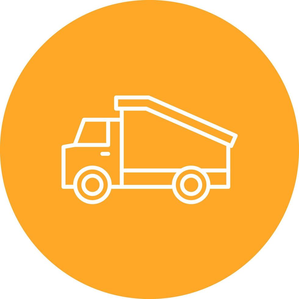 Truck Line Circle Background Icon vector