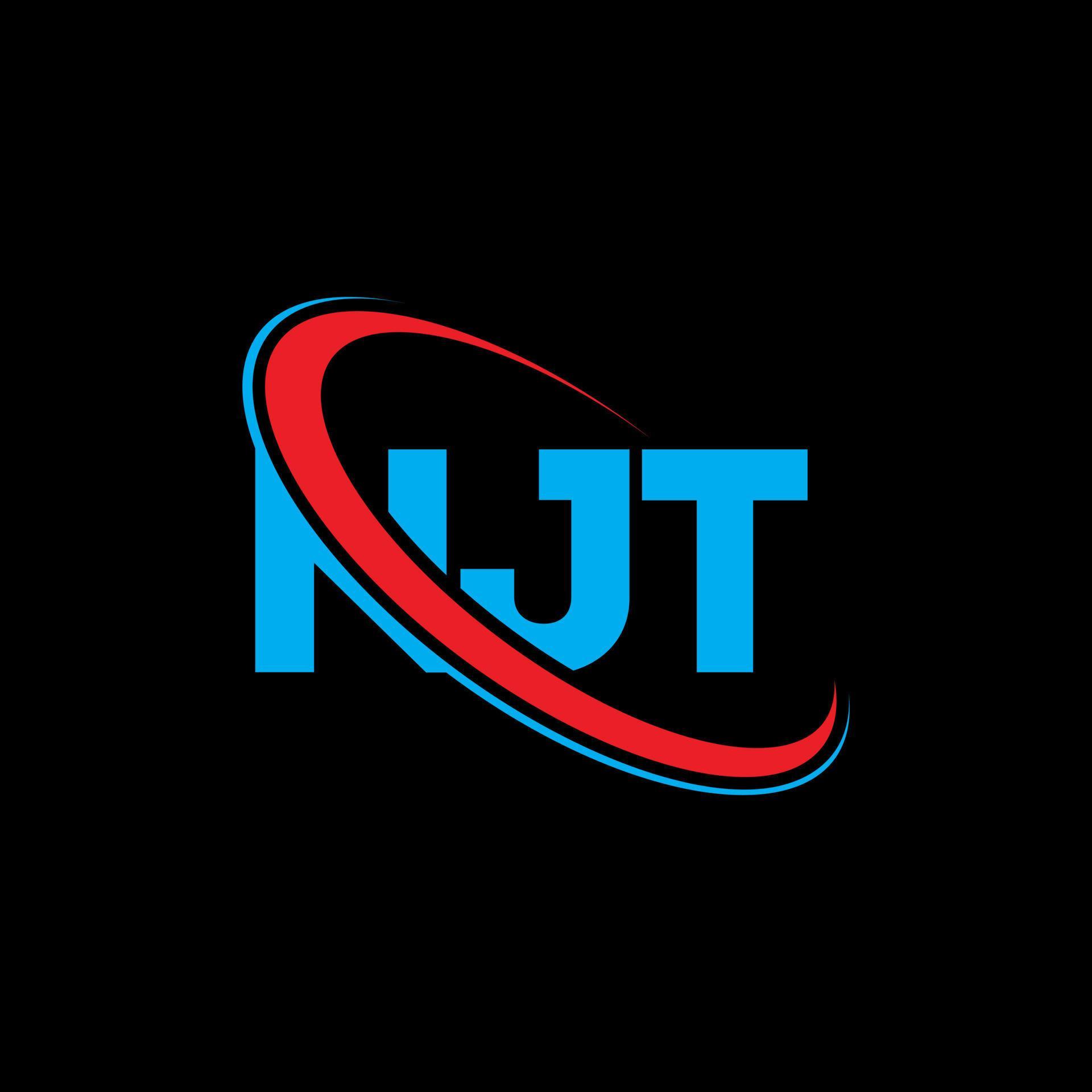 NJT logo. NJT letter. NJT letter logo design. Initials NJT logo linked