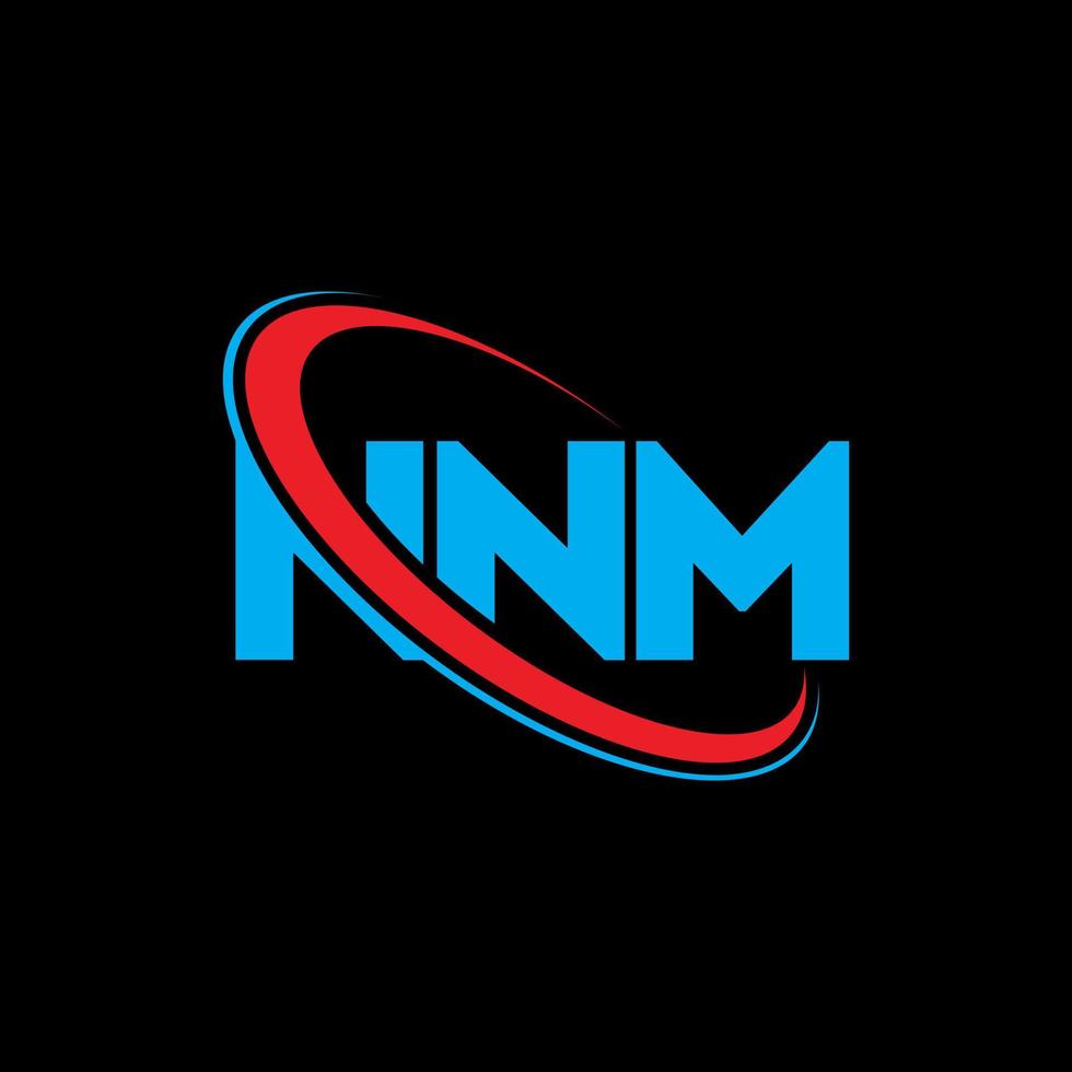 logotipo de nnm. letra nnm. diseño del logotipo de la letra nnm. logotipo de iniciales nnm vinculado con círculo y logotipo de monograma en mayúsculas. tipografía nnm para tecnología, negocios y marca inmobiliaria. vector