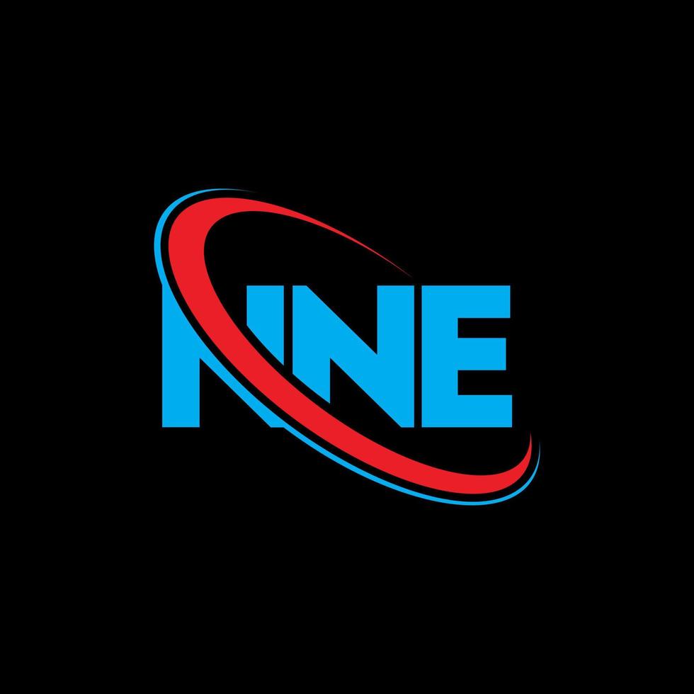 NNE logo. NNE letter. NNE letter logo design. Initials NNE logo linked with circle and uppercase monogram logo. NNE typography for technology, business and real estate brand. vector