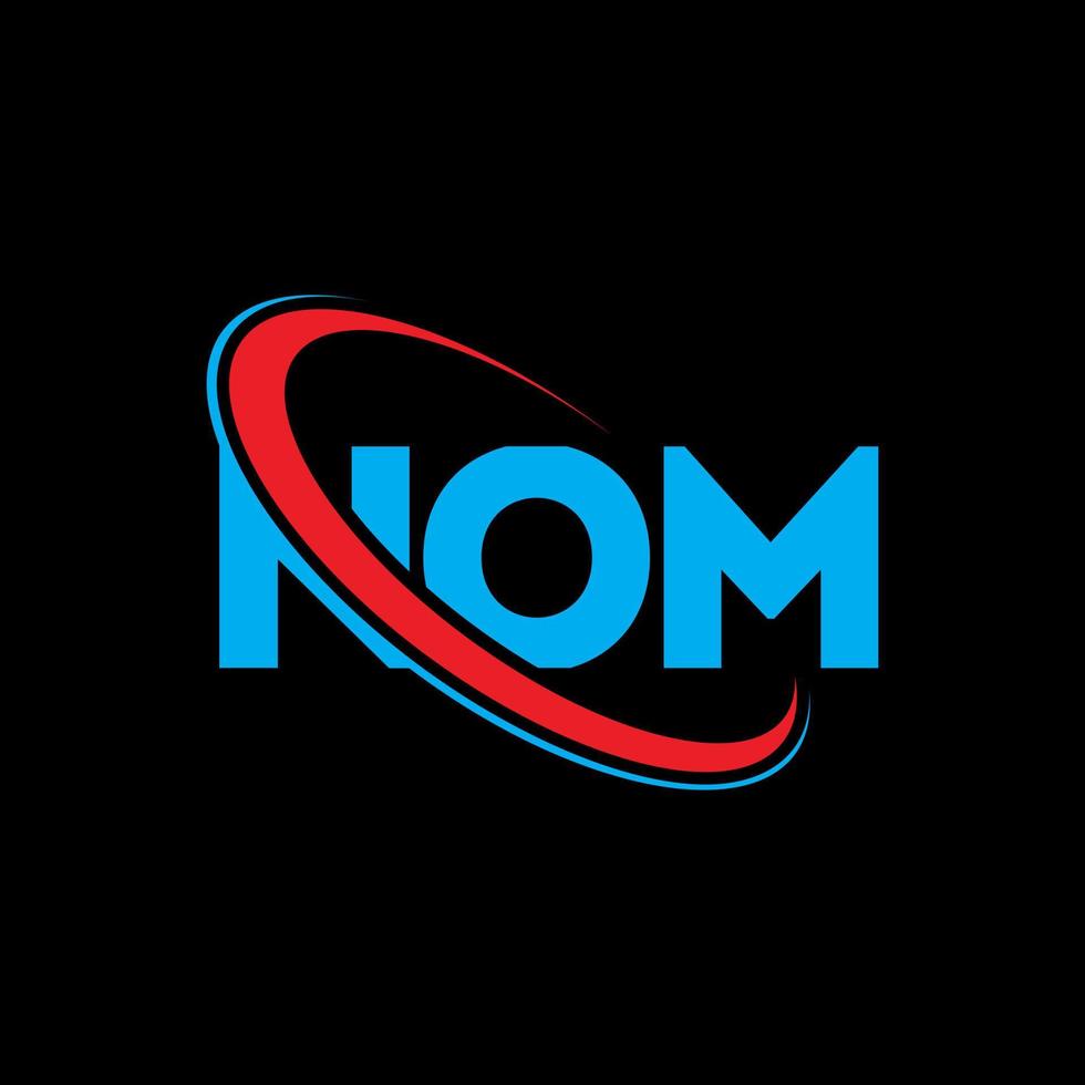 logotipo del nombre. letra del nombre diseño del logotipo de la letra nom. logotipo de iniciales
