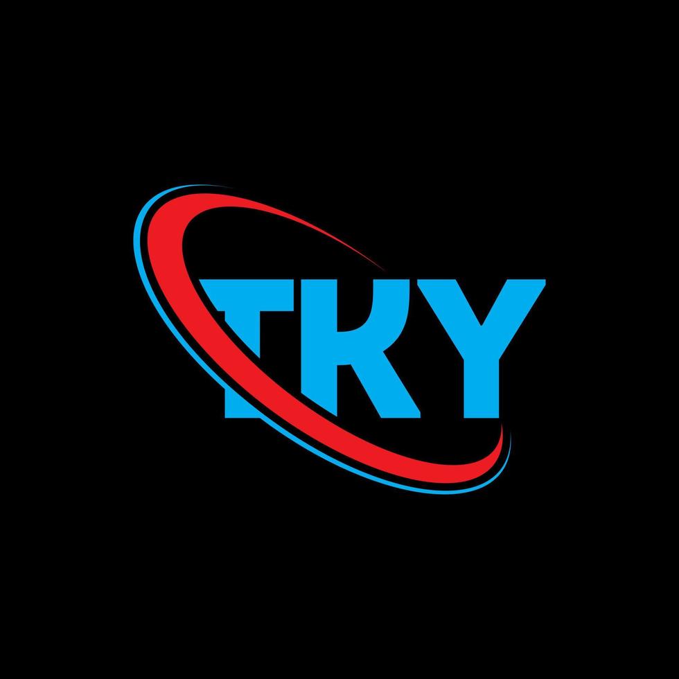 TKY logo. TKY letter. TKY letter logo design. Initials TKY logo linked with circle and uppercase monogram logo. TKY typography for technology, business and real estate brand. vector
