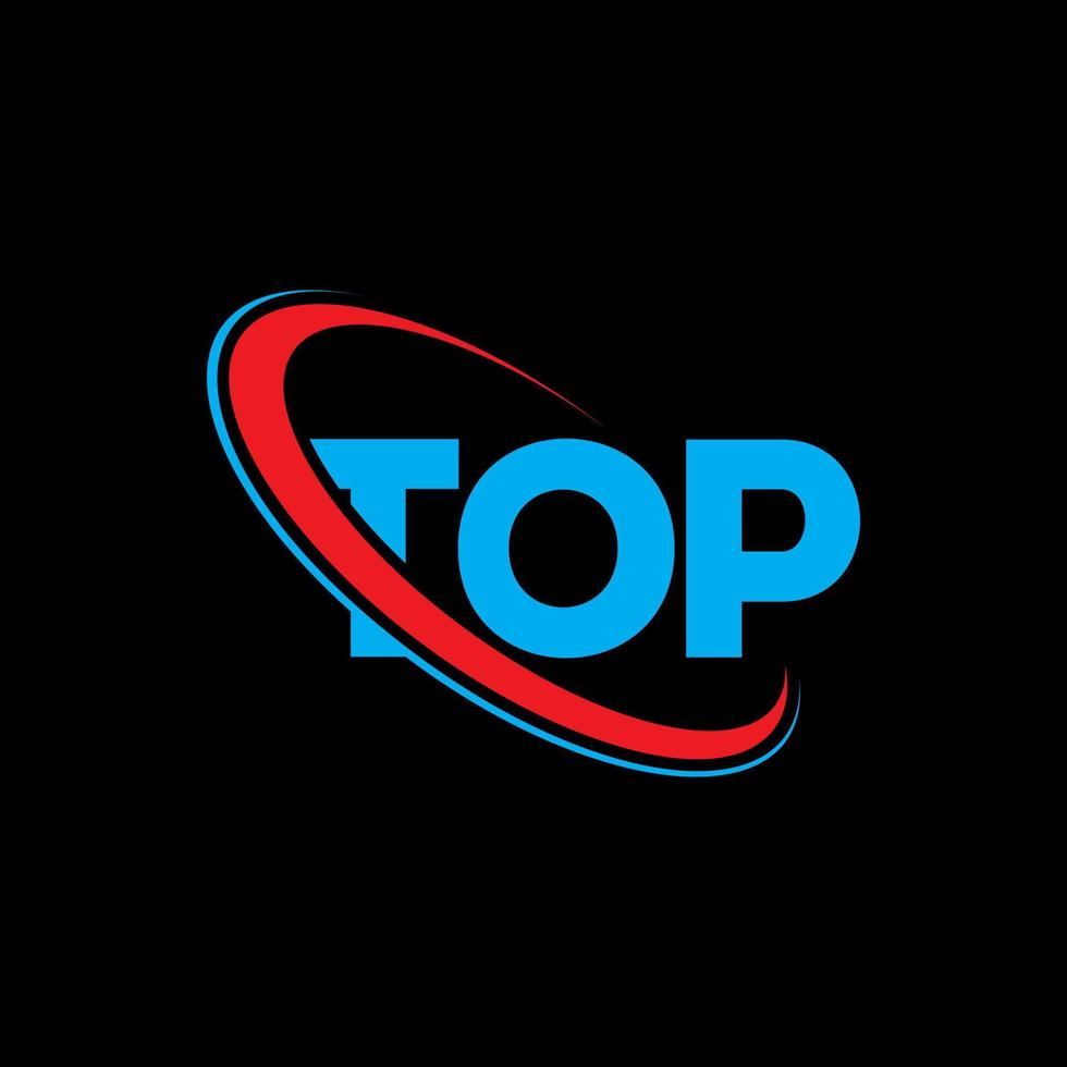 TOP logo. TOP letter. TOP letter logo design. Initials TOP logo