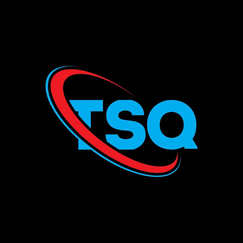 TSQ logo. TSQ letter. TSQ letter logo design. Initials TSQ logo linked with circle and uppercase monogram logo. TSQ typography for technology, business and real estate brand. vector