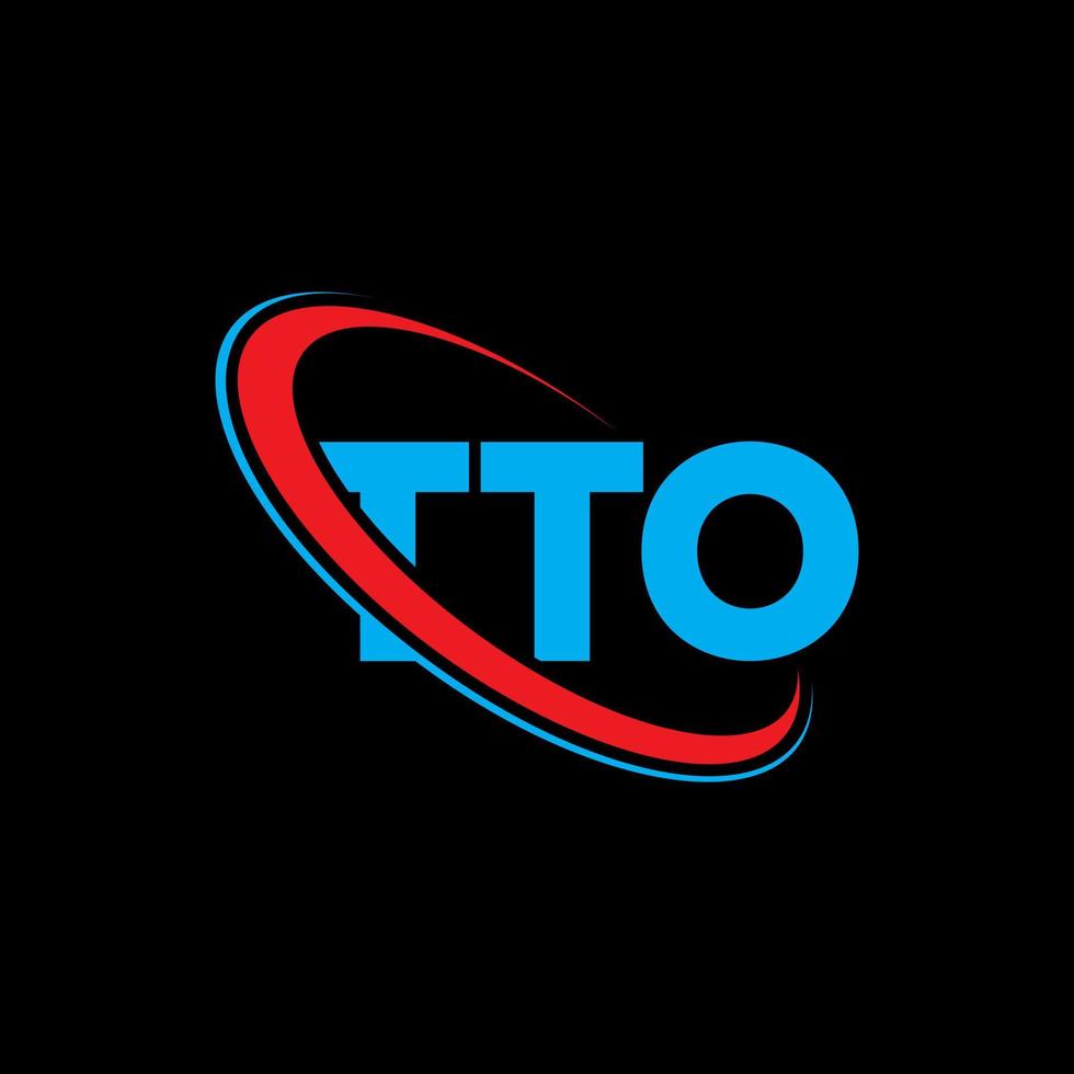 logotipo de tto. letra tto. diseño del logotipo de la letra tto. logotipo de iniciales tto vinculado con círculo y logotipo de monograma en mayúsculas. tto tipografía para tecnología, negocios y marca inmobiliaria. vector