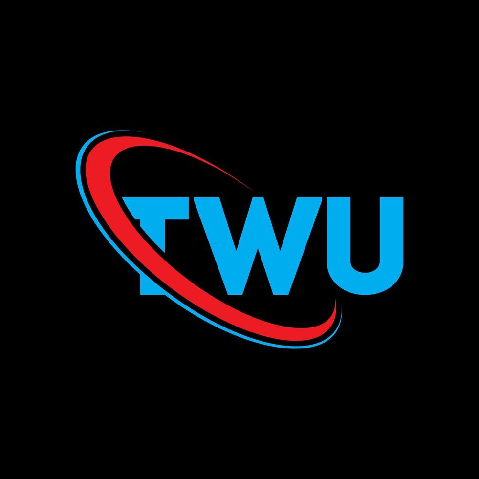 TWU logo. TWU letter. TWU letter logo design. Initials TWU logo linked with circle and uppercase monogram logo. TWU typography for technology, business and real estate brand. vector