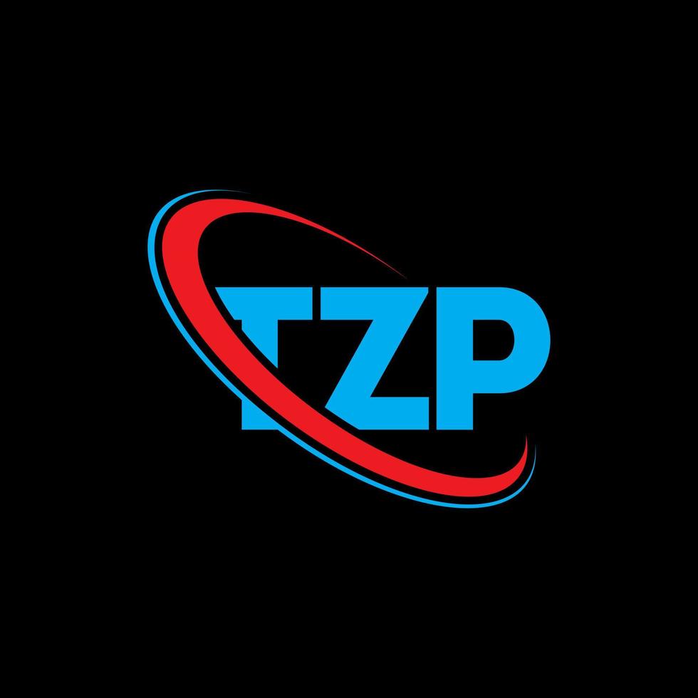 logotipo de Tzp. letra tzp. diseño del logotipo de la letra tzp. logotipo de iniciales tzp vinculado con círculo y logotipo de monograma en mayúsculas. tipografía tzp para tecnología, negocios y marca inmobiliaria. vector