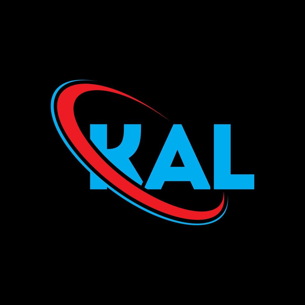 logotipo de Kal. letra kal. diseño del logotipo de la letra kal. logotipo de las iniciales kal vinculado con un círculo y un logotipo de monograma en mayúsculas. tipografía kal para tecnología, negocios y marca inmobiliaria. vector