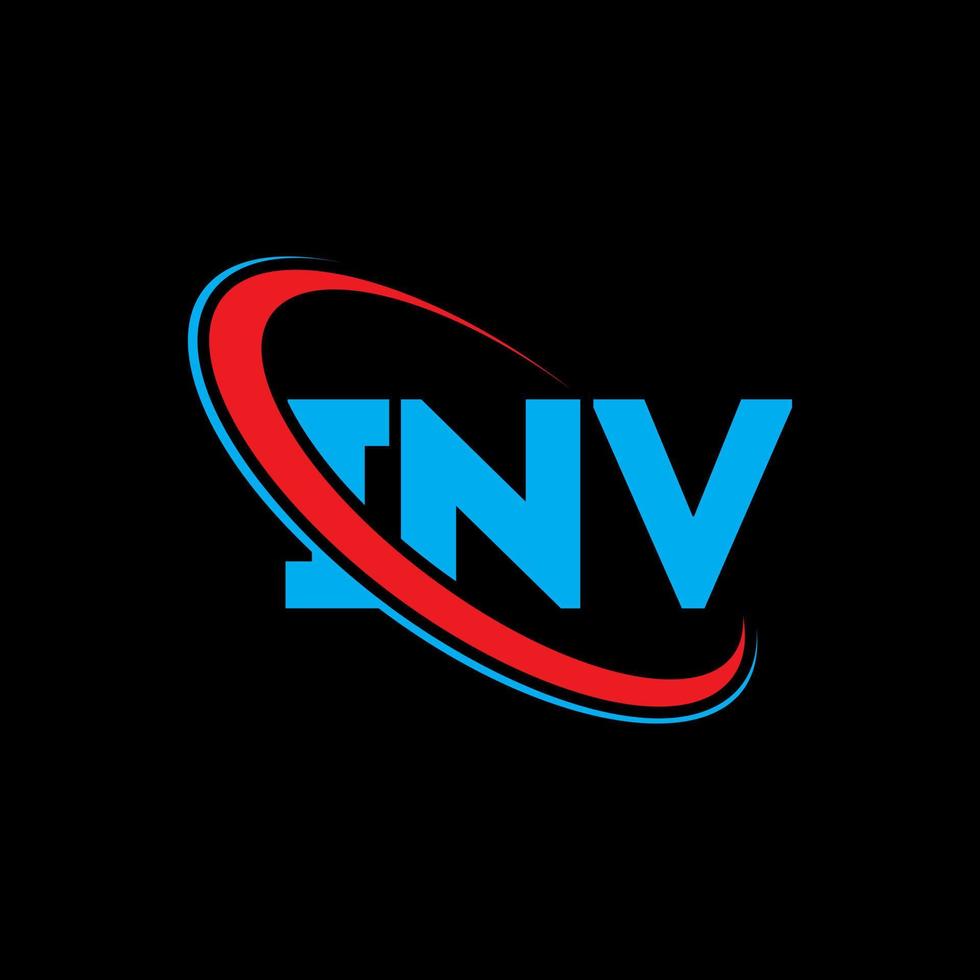 INV logo. INV letter. INV letter logo design. Initials INV logo linked with circle and uppercase monogram logo. INV typography for technology, business and real estate brand. vector