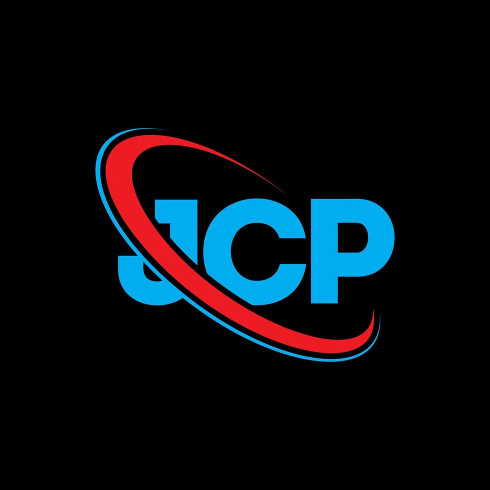 logotipo de jcp. carta jcp. diseño del logotipo de la letra jcp. logotipo de jcp iniciales vinculado con círculo y logotipo de monograma en mayúsculas. Tipografía jcp para tecnología, negocios y marca inmobiliaria. vector