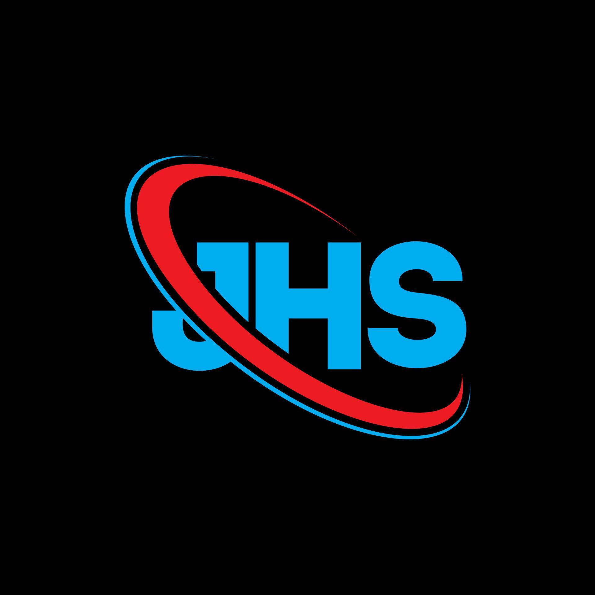 JHS logo. JHS letter. JHS letter logo design. Initials JHS logo linked with circle and uppercase