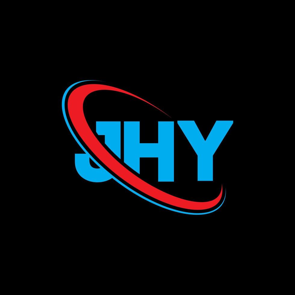 logotipo de jhy. jhy carta. diseño del logotipo de la letra jhy. logotipo de las iniciales jhy vinculado con un círculo y un logotipo de monograma en mayúsculas. tipografía jhy para tecnología, negocios y marca inmobiliaria. vector