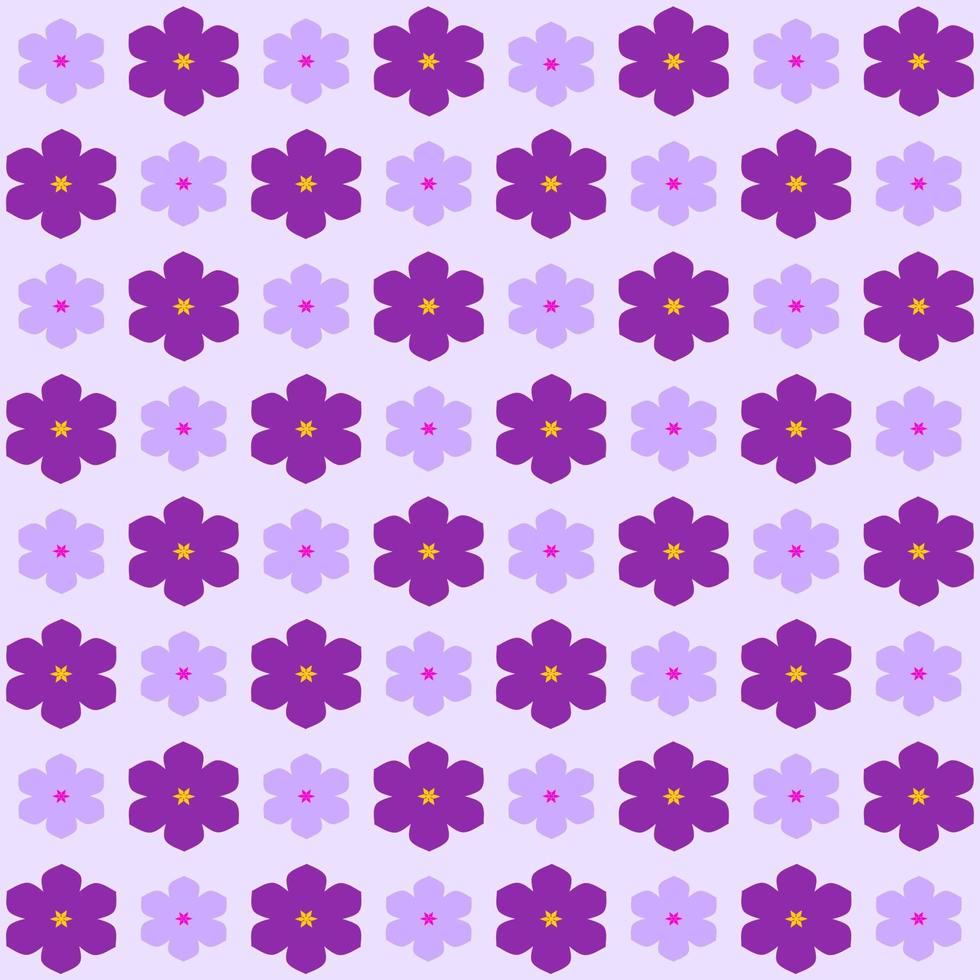 Seamless abstract simple floral pattern. Violet tone of color vector background. Paper, cloth, fabric, cloth, dress, napkin, cover, bed, printing, or wrap.