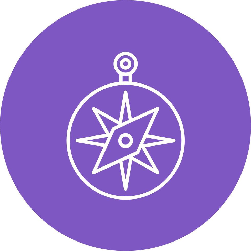 Compass Line Circle Background Icon vector