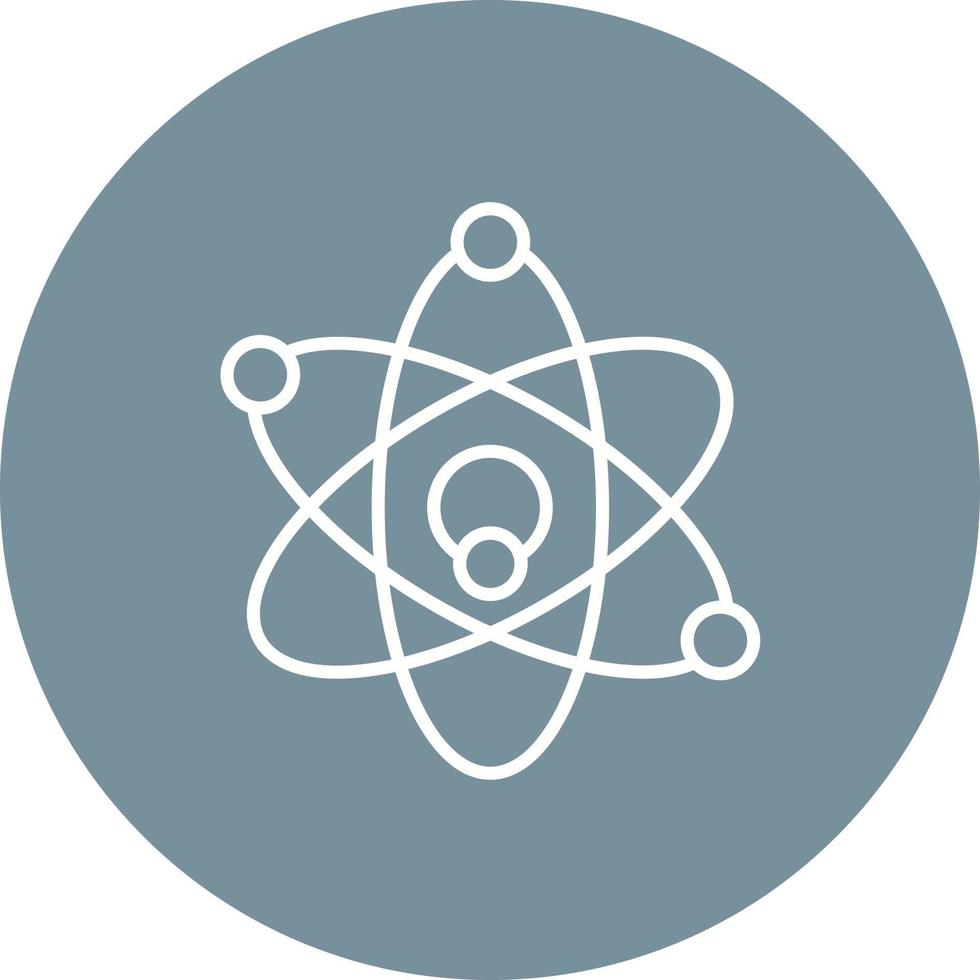 Atom Line Circle Background Icon vector