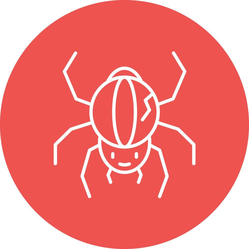 Spider Line Circle Background Icon vector