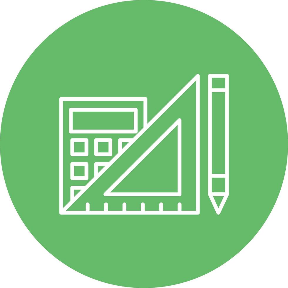 Mathematics Tools Line Circle Background Icon vector