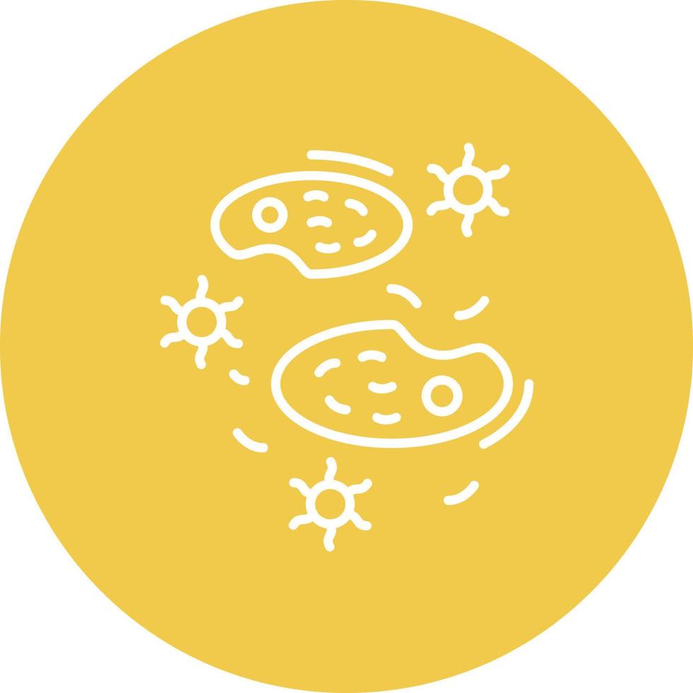 Microbe Line Circle Background Icon vector