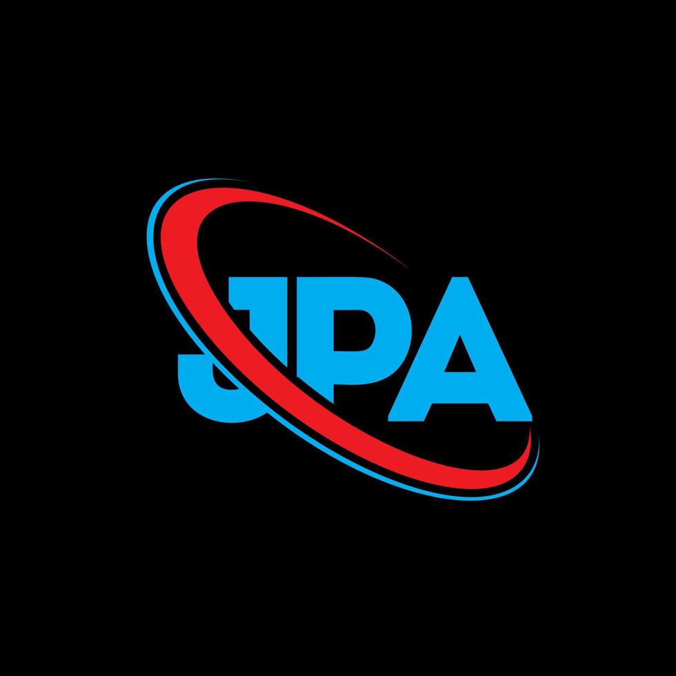 JPA logo. JPA letter. JPA letter logo design. Initials JPA logo linked with circle and uppercase monogram logo. JPA typography for technology, business and real estate brand. vector