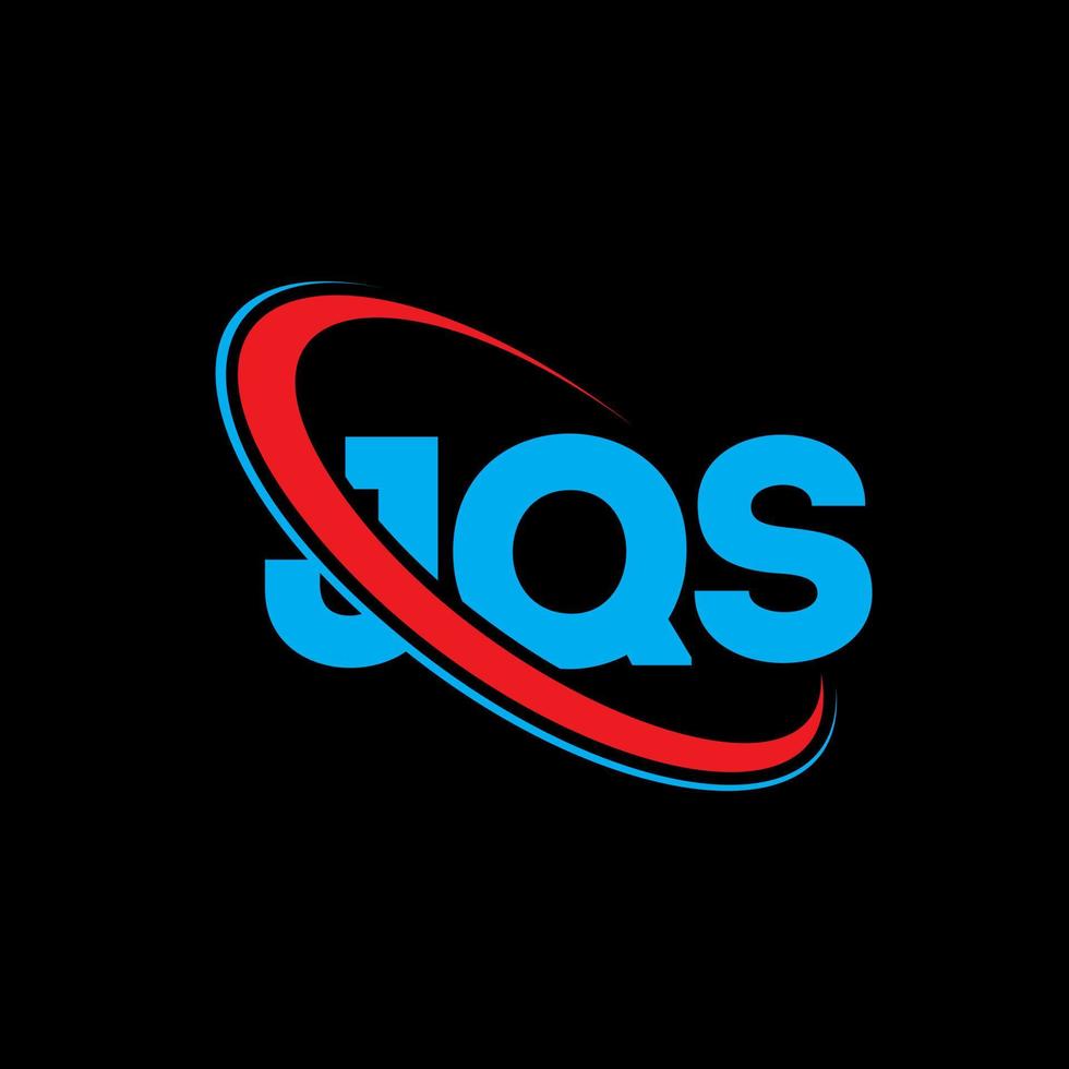 logotipo de jqs. letra jqs. diseño del logotipo de la letra jqs. logotipo de jqs iniciales vinculado con círculo y logotipo de monograma en mayúsculas. tipografía jqs para tecnología, negocios y marca inmobiliaria. vector