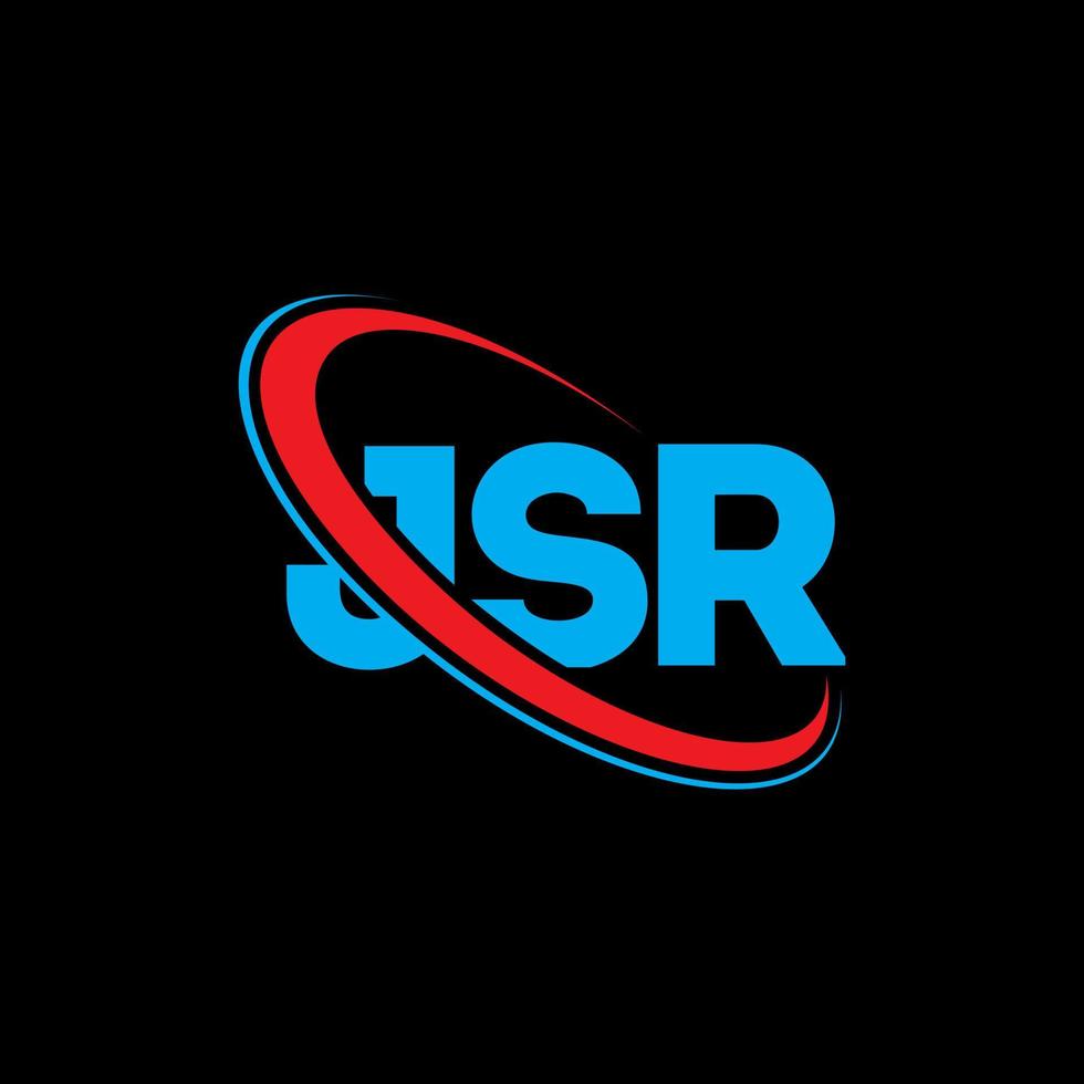 JSR logo. JSR letter. JSR letter logo design. Initials JSR logo linked with circle and uppercase monogram logo. JSR typography for technology, business and real estate brand. vector