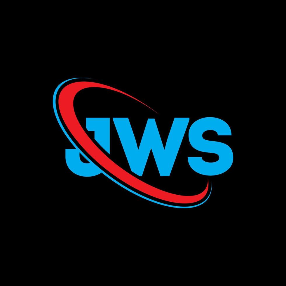 logotipo de jws. carta jws. diseño del logotipo de la letra jws. logotipo de jws iniciales vinculado con círculo y logotipo de monograma en mayúsculas. tipografía jws para tecnología, negocios y marca inmobiliaria. vector