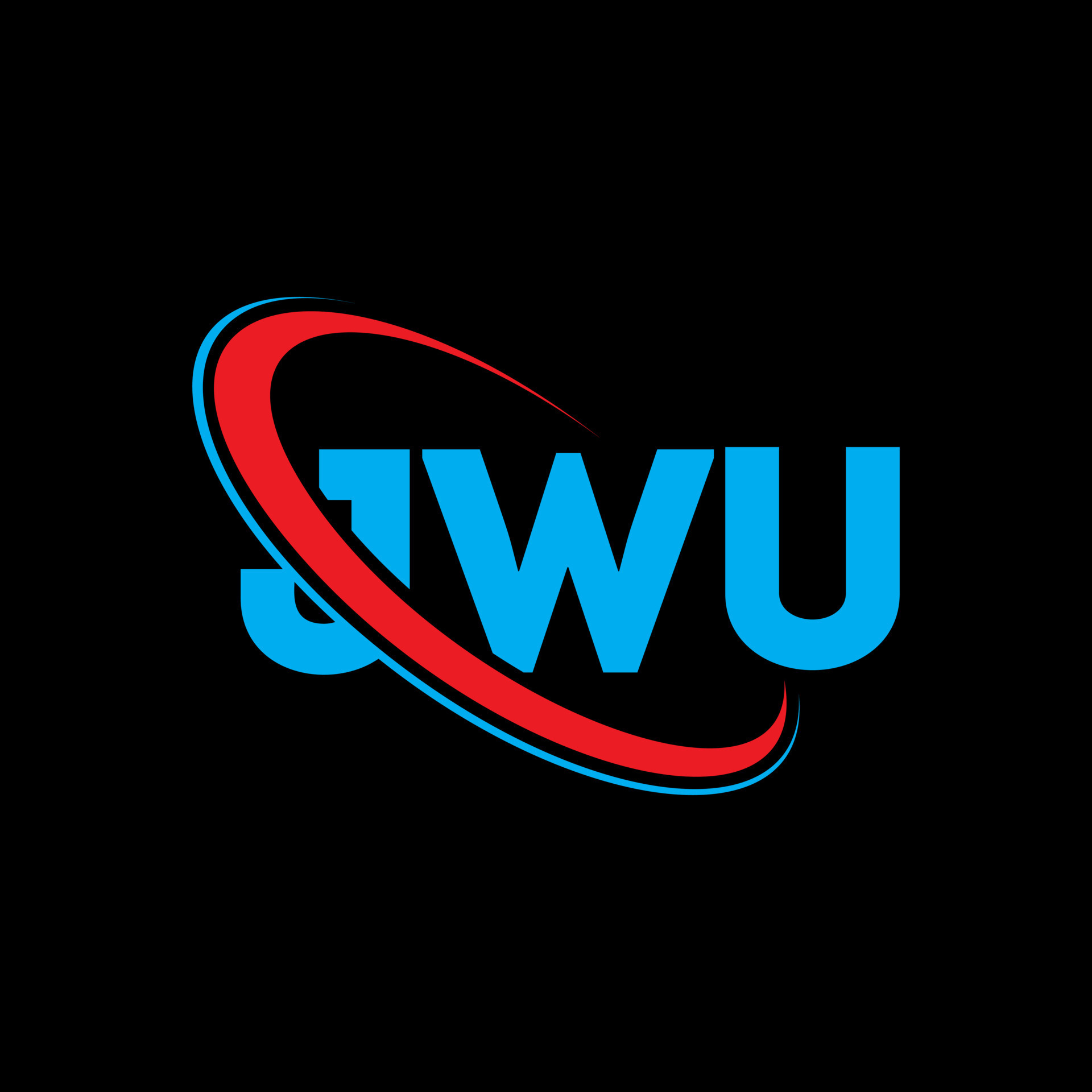 JWU logo. JWU letter. JWU letter logo design. Initials JWU logo linked