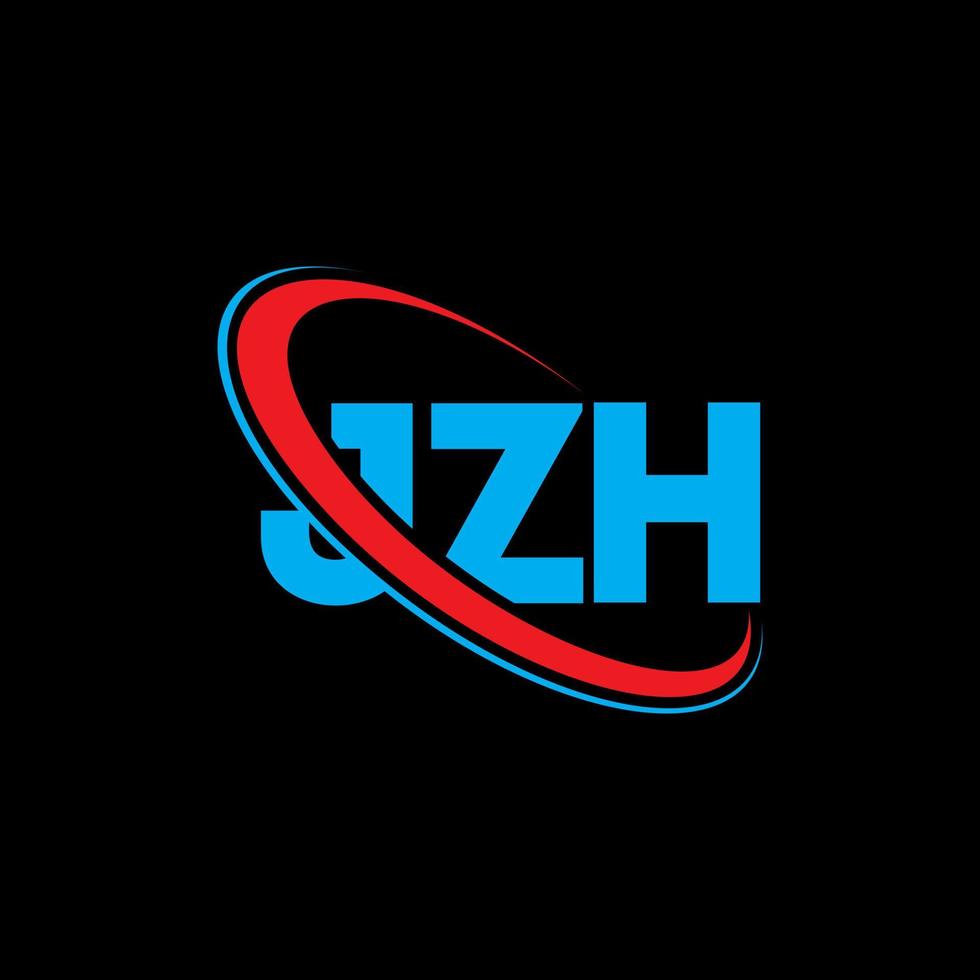 logotipo jzh. carta jzh. diseño del logotipo de la letra jzh. logotipo de las iniciales jzh vinculado con el círculo y el logotipo del monograma en mayúsculas. tipografía jzh para tecnología, negocios y marca inmobiliaria. vector