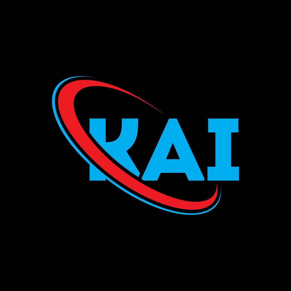 logotipo de kai. carta kai. diseño del logotipo de la letra kai. logotipo de las iniciales kai vinculado con un círculo y un logotipo de monograma en mayúsculas. tipografía kai para tecnología, negocios y marca inmobiliaria. vector