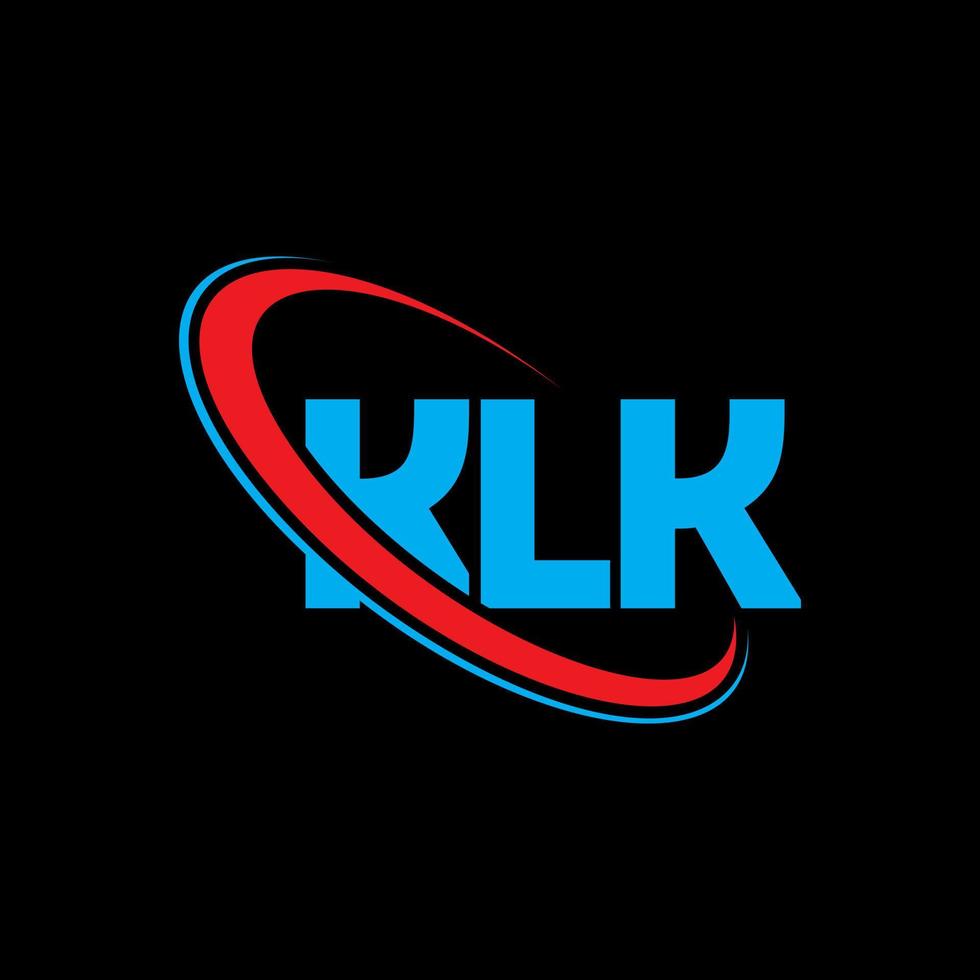 logotipo de klk. letra klk. diseño del logotipo de la letra klk. Logotipo de iniciales klk vinculado con círculo y logotipo de monograma en mayúsculas. tipografía klk para tecnología, negocios y marca inmobiliaria. vector