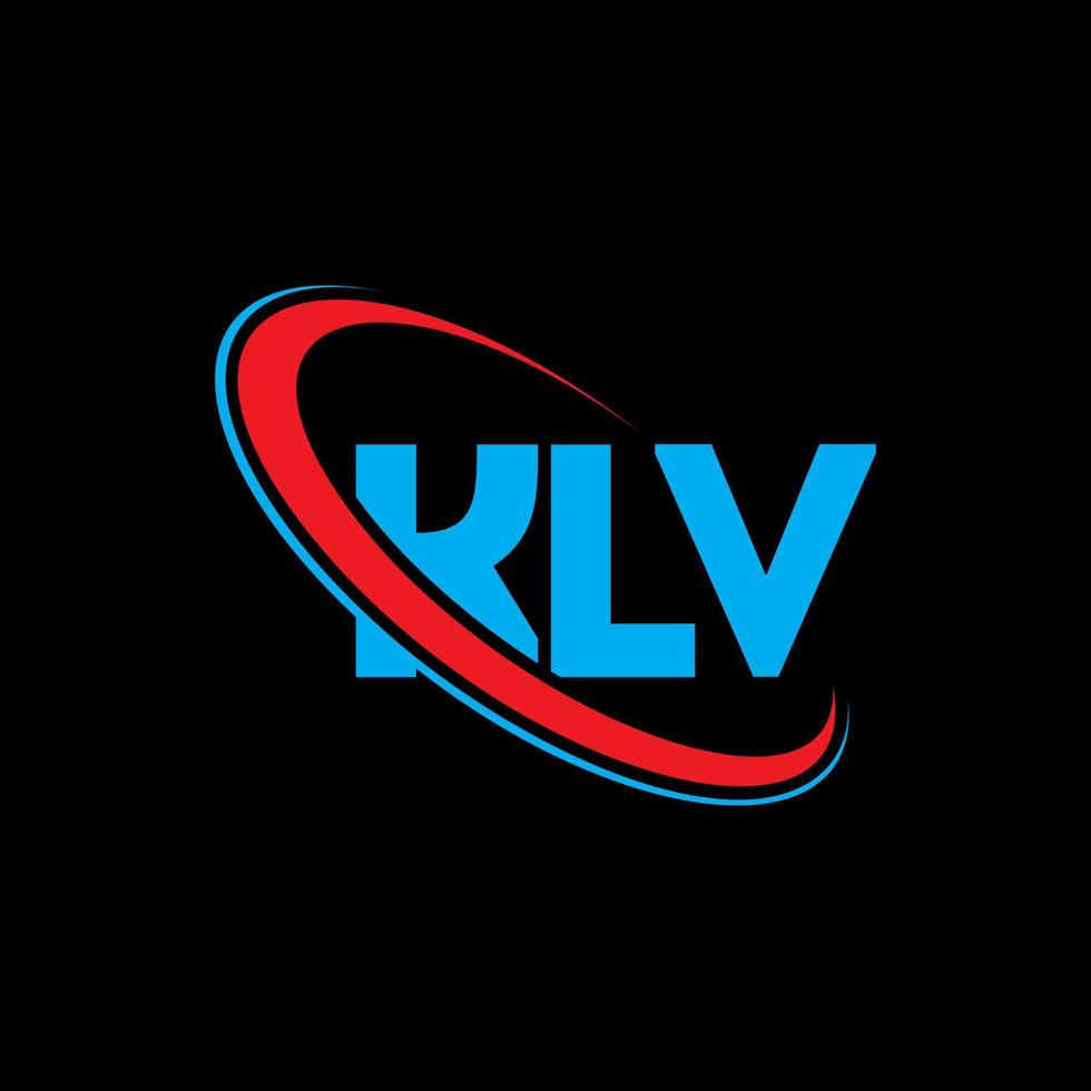 KLV logo. KLV letter. KLV letter logo design. Initials KLV logo linked with circle and uppercase monogram logo. KLV typography for technology, business and real estate brand. vector