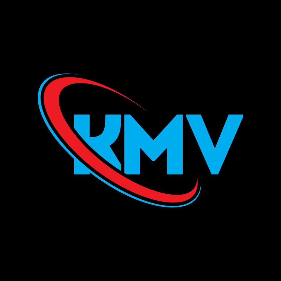 logotipo de kmv. letra kmv. diseño del logotipo de la letra kmv. logotipo de las iniciales kmv vinculado con un círculo y un logotipo de monograma en mayúsculas. tipografía kmv para tecnología, negocios y marca inmobiliaria. vector