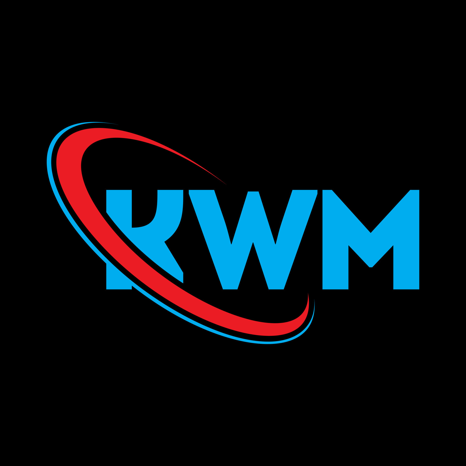 KWM logo. KWM letter. KWM letter logo design. Initials KWM logo linked