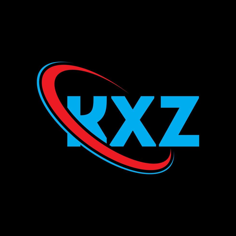 KXZ logo. KXZ letter. KXZ letter logo design. Initials KXZ logo linked with circle and uppercase monogram logo. KXZ typography for technology, business and real estate brand. vector