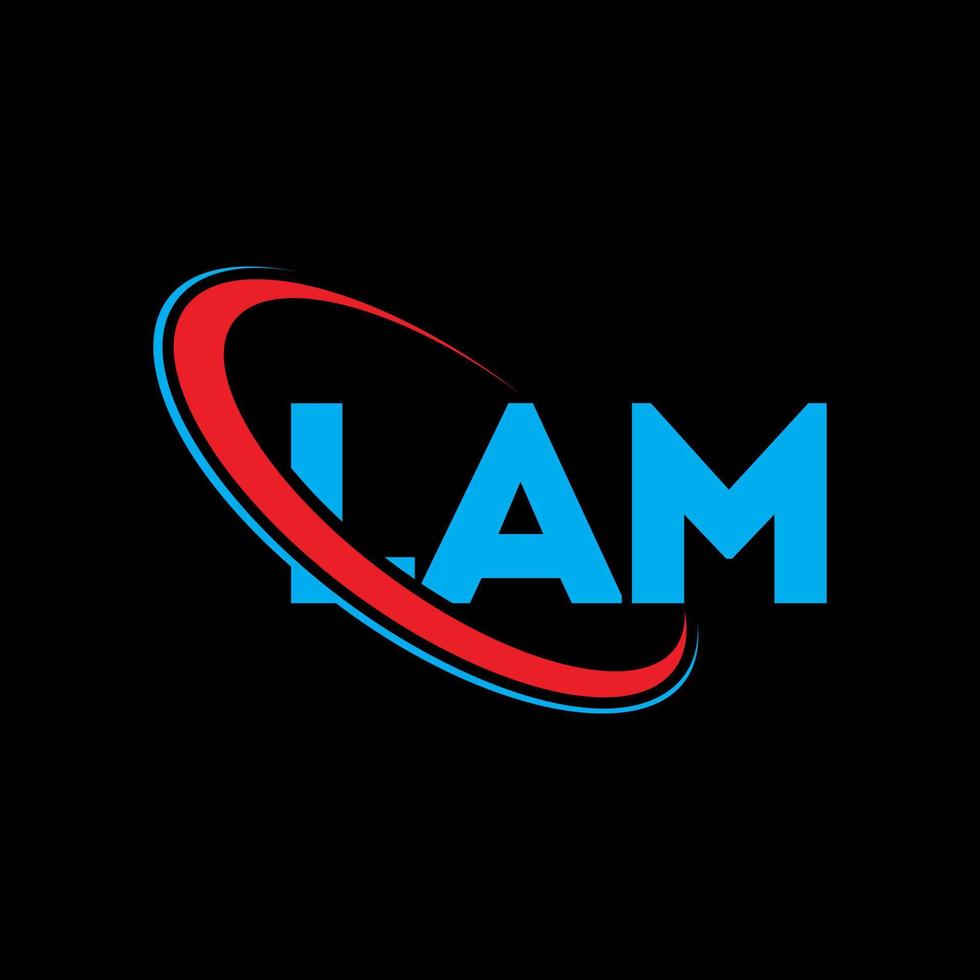 LAM logo. LAM letter. LAM letter logo design. Initials LAM logo linked with circle and uppercase monogram logo. LAM typography for technology, business and real estate brand. vector