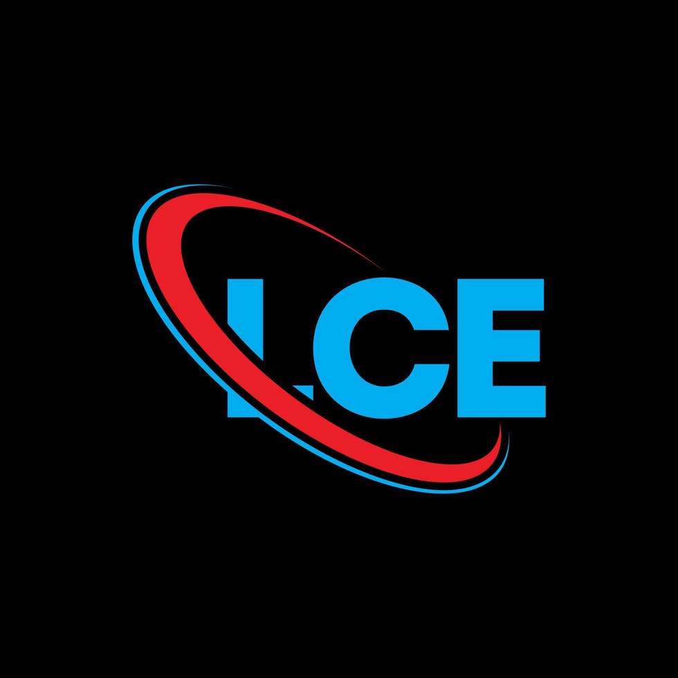 logotipo de lce. carta de hielo. diseño del logotipo de la letra lce. logotipo de las iniciales lce vinculado con un círculo y un logotipo de monograma en mayúsculas. Tipografía lce para tecnología, negocios y marca inmobiliaria. vector