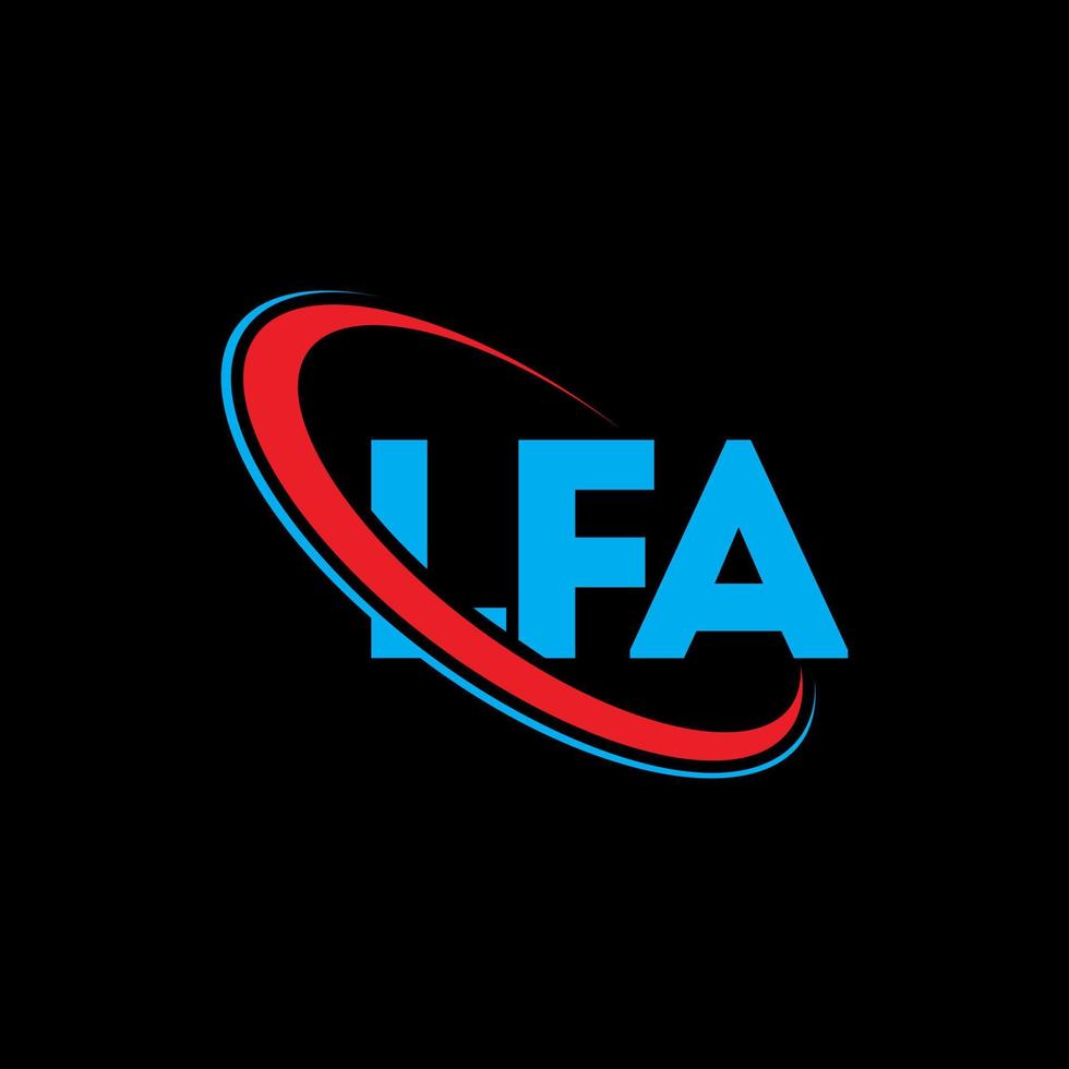 logotipo de ifa. letra de ifa. diseño del logotipo de la letra lfa. logotipo de las iniciales lfa vinculado con un círculo y un logotipo de monograma en mayúsculas. Tipografía lfa para tecnología, negocios y marca inmobiliaria. vector