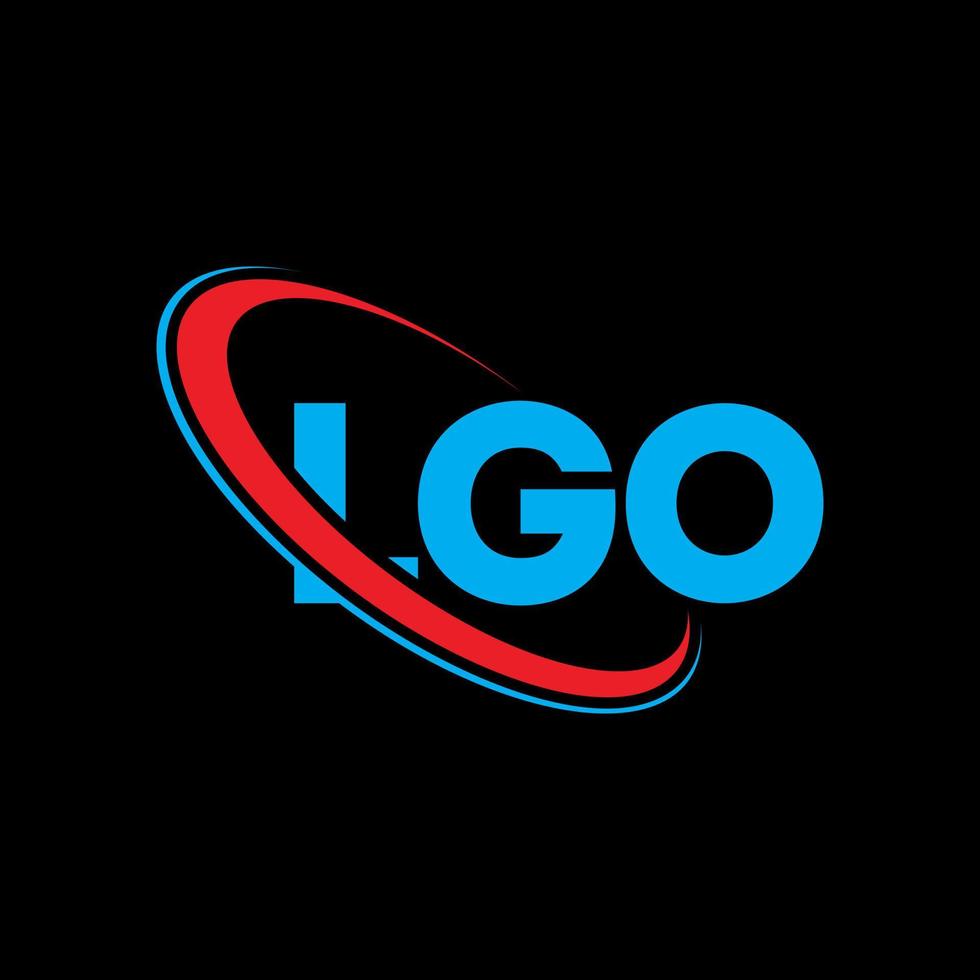 logotipo de lgo. letra lgo. diseño del logotipo de la letra lgo. logotipo de iniciales lgo vinculado con círculo y logotipo de monograma en mayúsculas. Tipografía lgo para tecnología, negocios y marca inmobiliaria. vector