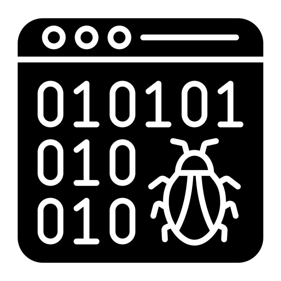 Hack Code Glyph Icon vector