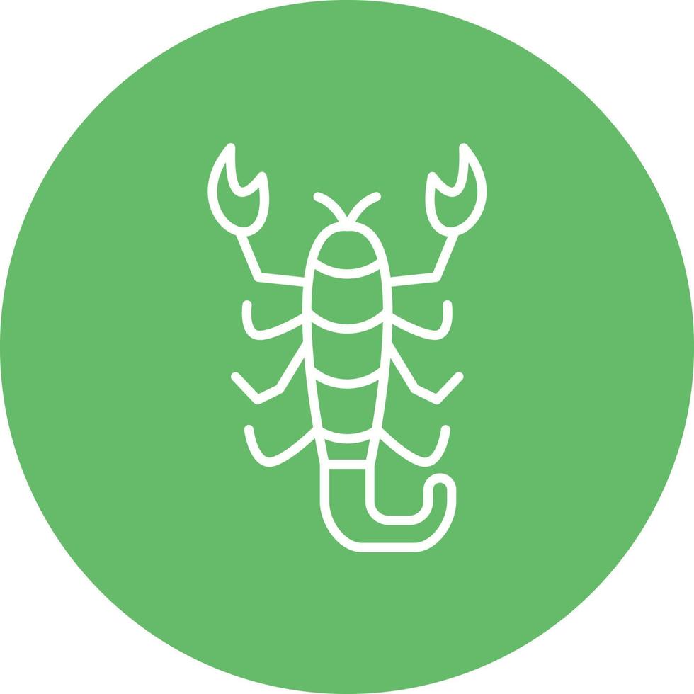 Scorpion Line Circle Background Icon vector
