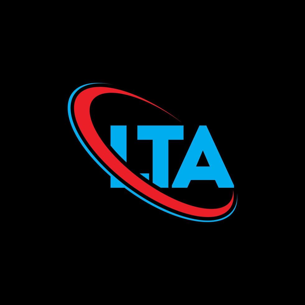 logotipo de lta. letra lta. diseño del logotipo de la letra lta. logotipo de las iniciales lta vinculado con un círculo y un logotipo de monograma en mayúsculas. tipografía lta para tecnología, negocios y marca inmobiliaria. vector